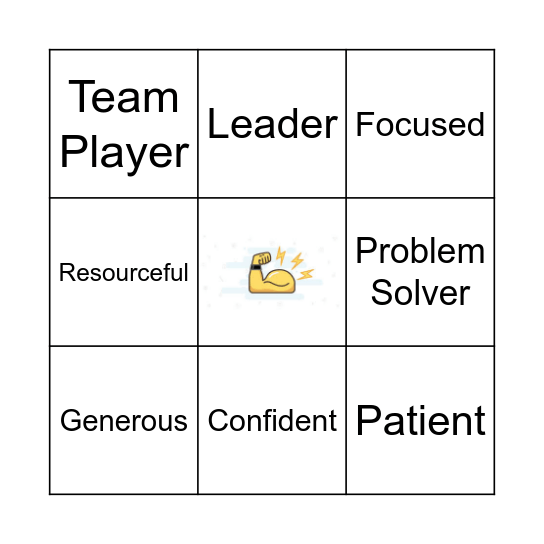 Strengths Bingo Card