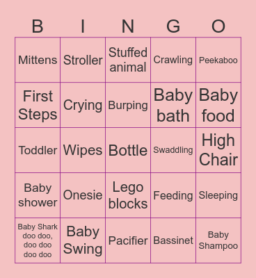 Baby BINGO! Bingo Card