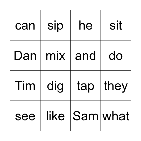 See What He Can Do Bingo Card