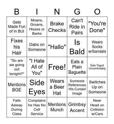 GL BINGO Card