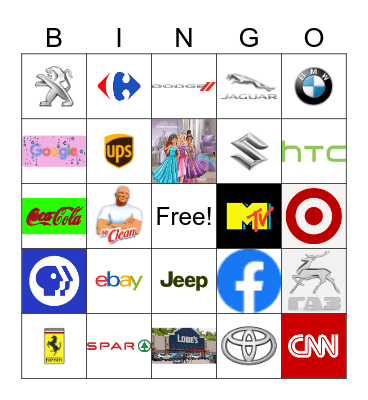 Logo quiz Bingo Card