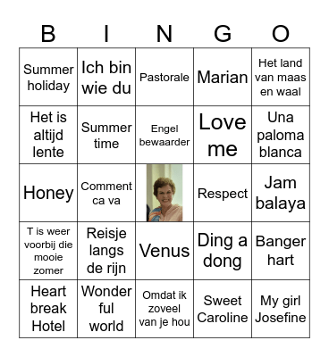 MUZIKALE BINGO Card