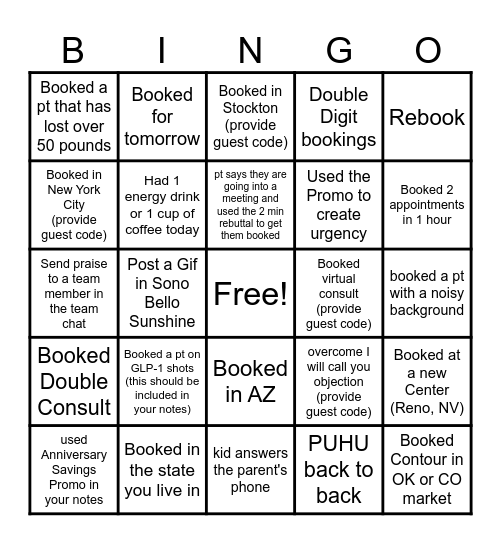 ES Bingo Card