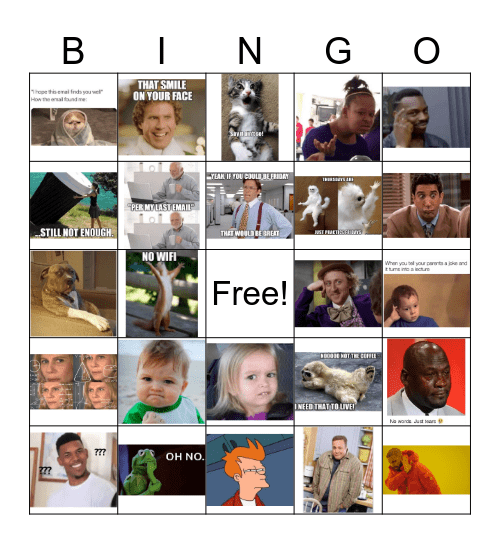 MEME-GO Bingo Card