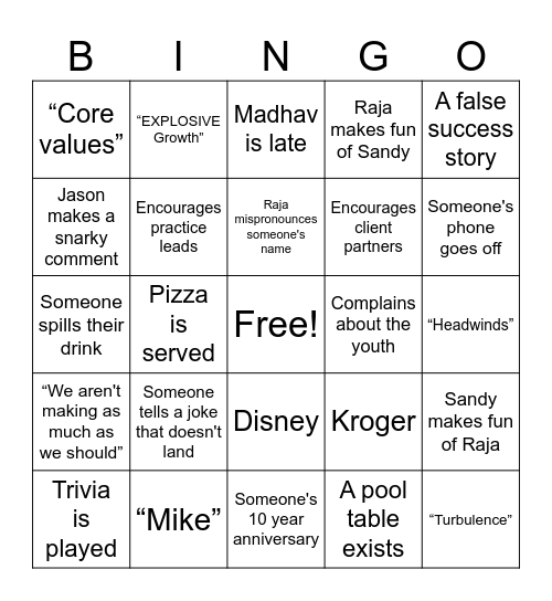 Caveman individuals separated Bingo Card