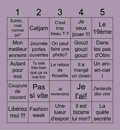 Bingo Pokémon Z-A Bingo Card