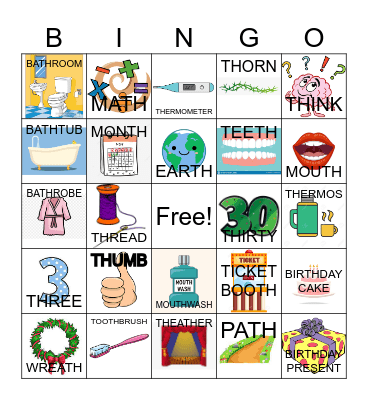 TH bingo Card