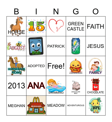 FAMILY IS FOREVER!! Bingo Card
