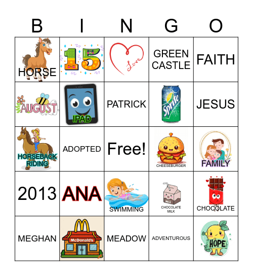 FAMILY IS FOREVER!! Bingo Card