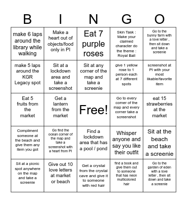 DAILY PONYTOWN BINGO ! Bingo Card