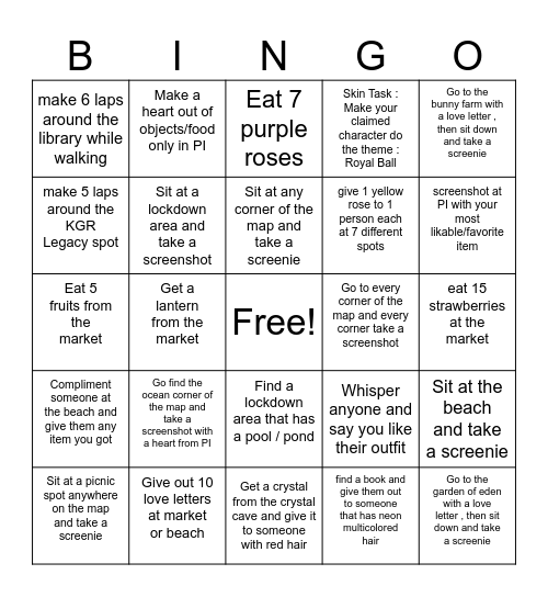 DAILY PONYTOWN BINGO ! Bingo Card