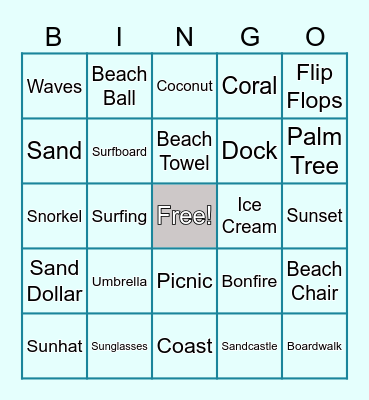 CMO WoW July - Beach Bingo Card
