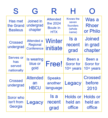 Savannah Poodle Bingo Card