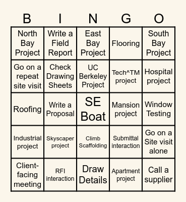 BT Bingo Card