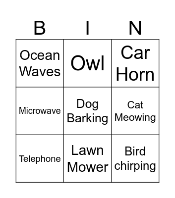 Aural Rehabilitation BINGO Card