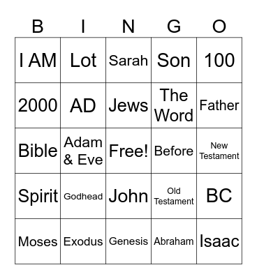 Before Abram Bingo Card