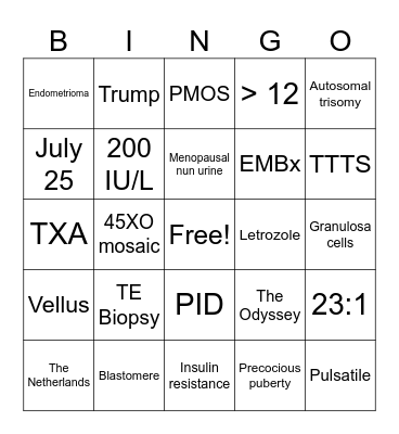 Summertime REI Bingo 2026 Bingo Card