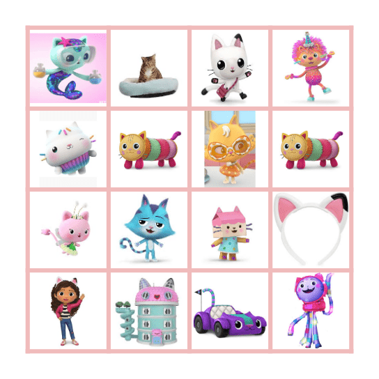 Gabby's Dollhouse Bingo Card