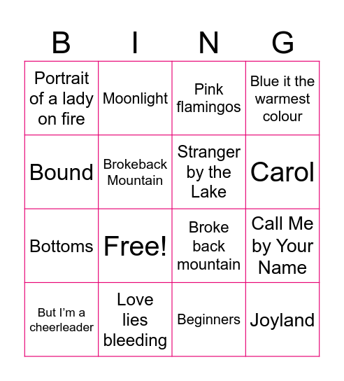 QUIPO Bingo Card