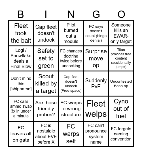 Brave FC Bingo Card