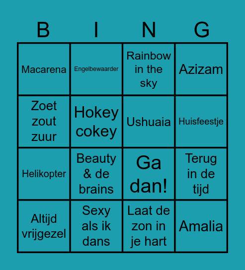 DISCO BINGO Card