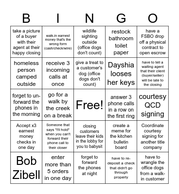 CXO Bingo Card