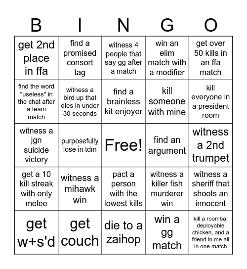 ia bingo Card