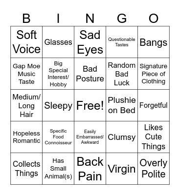 Grown Man Moe Bingo Card
