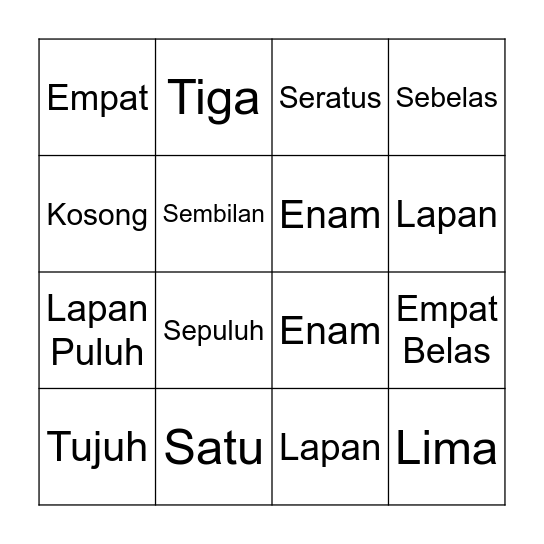 🧩 活动：数字 Bingo Card