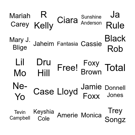 OLD SKOOL Bingo Card