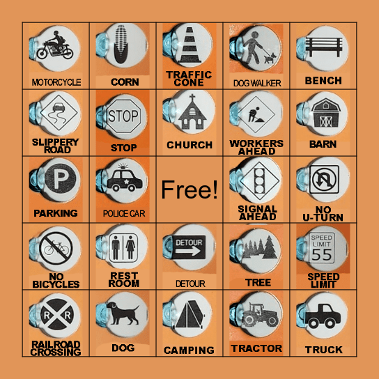 Road Trip Bingo Card