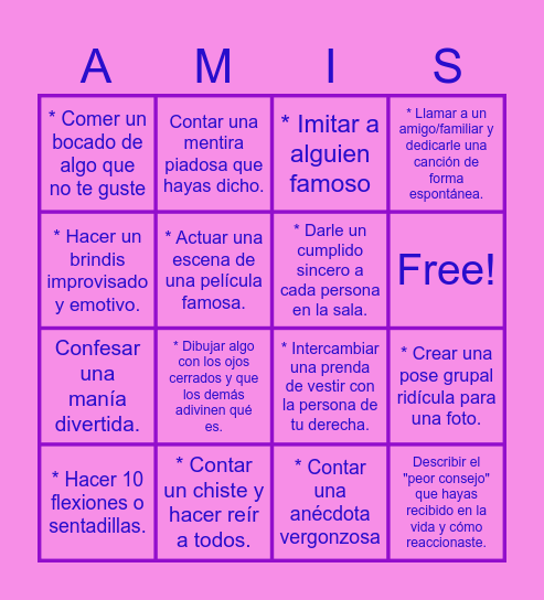 Bingo con ustedes 🫶🏼 Bingo Card
