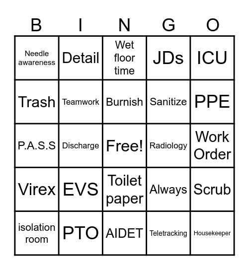 EVS BINGO Card