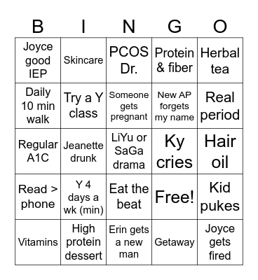 25-26 School Year Bingo Card