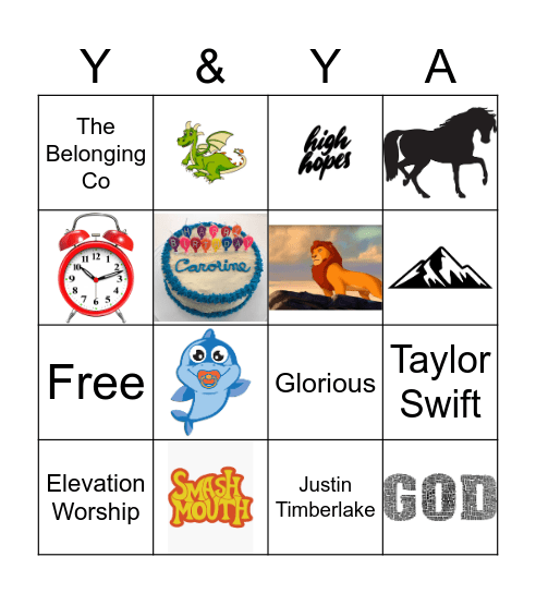 HopePointe Music Bingo Card