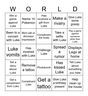 Luke vs The Bingo Card