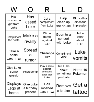 Luke vs The Bingo Card