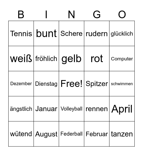 DGS-AG Bingo Card