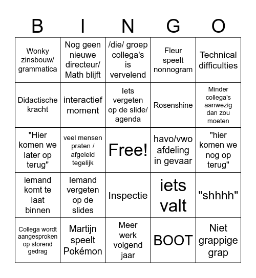LPV Zomer '25 Bingo Card