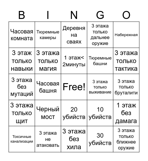 Dead cells Bingo Card