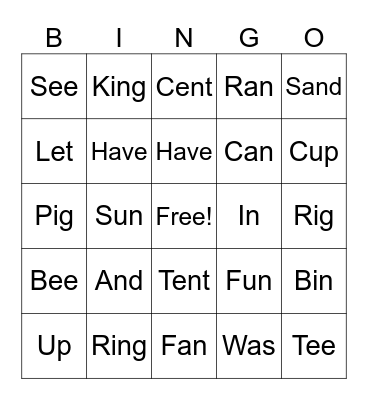 Bingo Week 3 Bingo Card