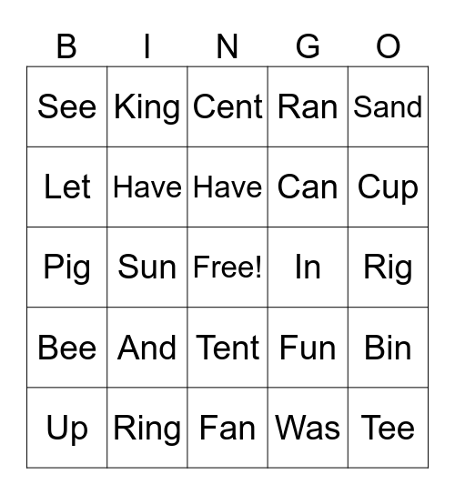 Bingo Week 3 Bingo Card