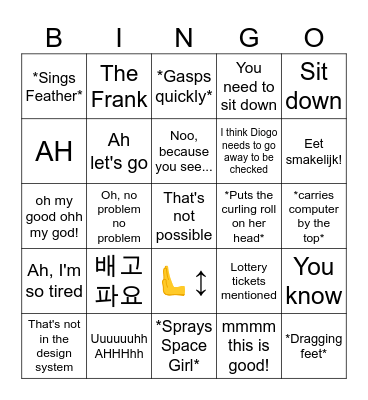 Song Bingo Card
