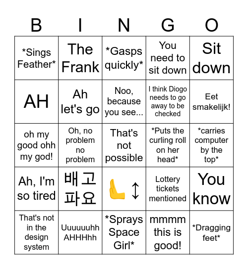 Song Bingo Card