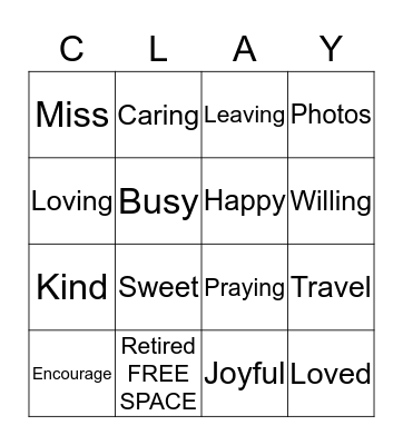 MYRTIS IS RETIRING BINGO Card