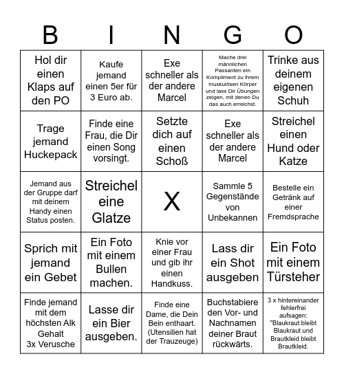 Marcel´s Gurken Bingo Card