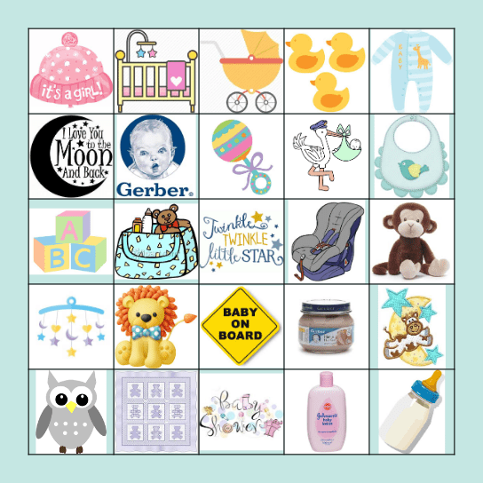 BABY  Towe Bingo Card