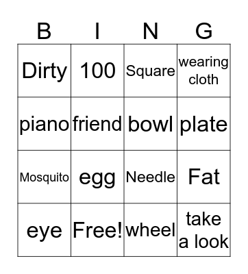 Pinyin practice Bingo Card