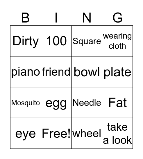 Pinyin practice Bingo Card
