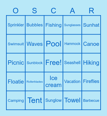 OSCAR Bingo Card